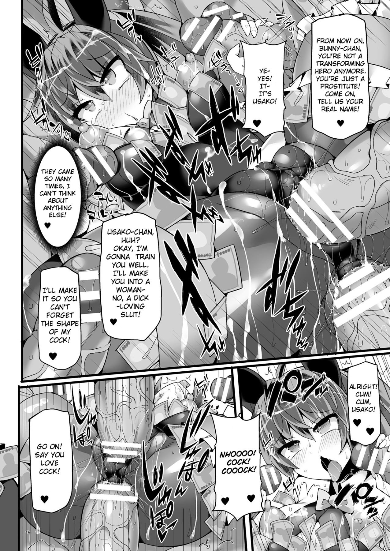 Hentai Manga Comic-Transforming Heroine of Justice Rapid Bunny -Horny Prostitute Corruption--Read-18